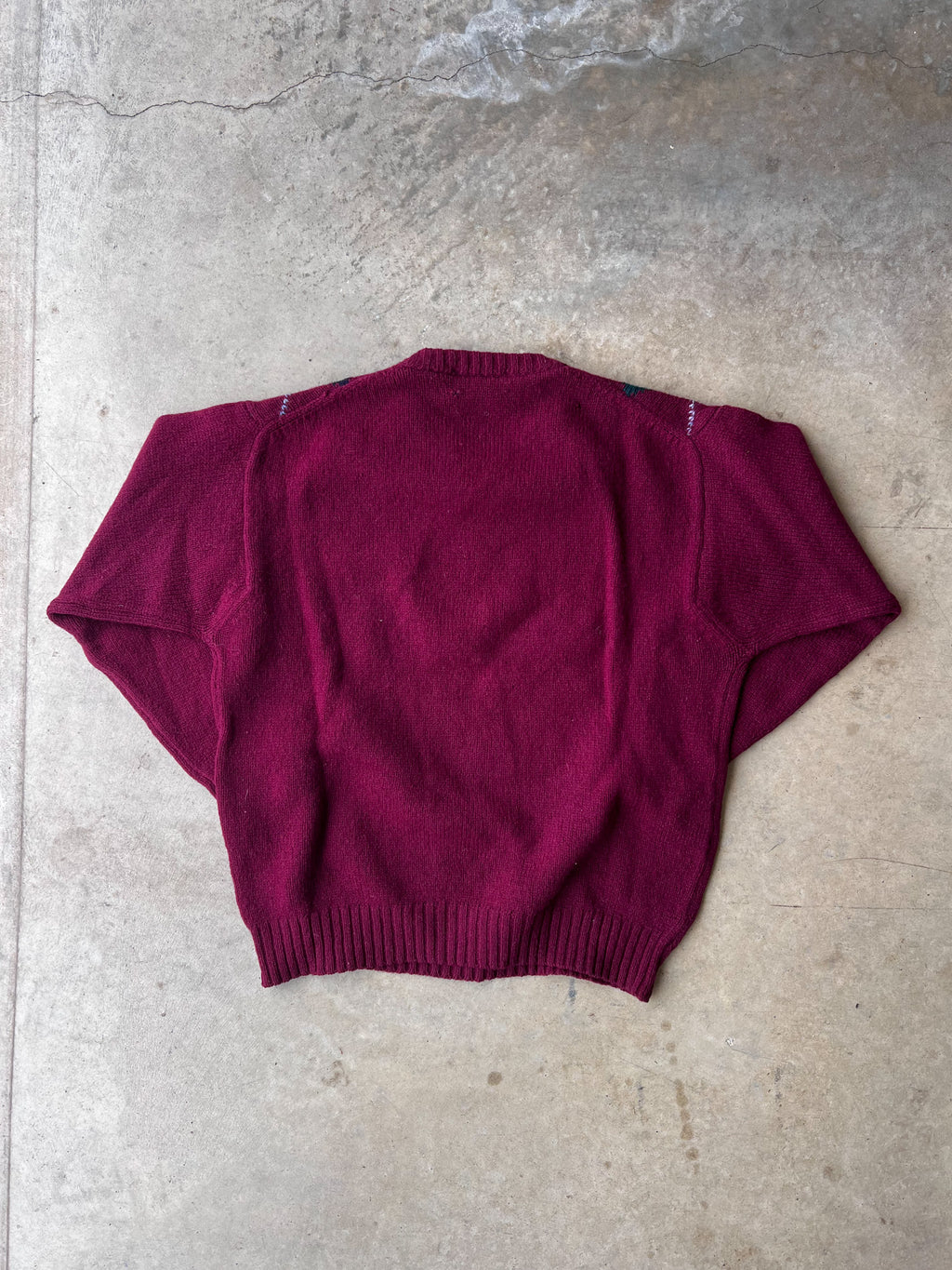 Vintage 1980s Argyle Shetland Wool Sweater - (M)