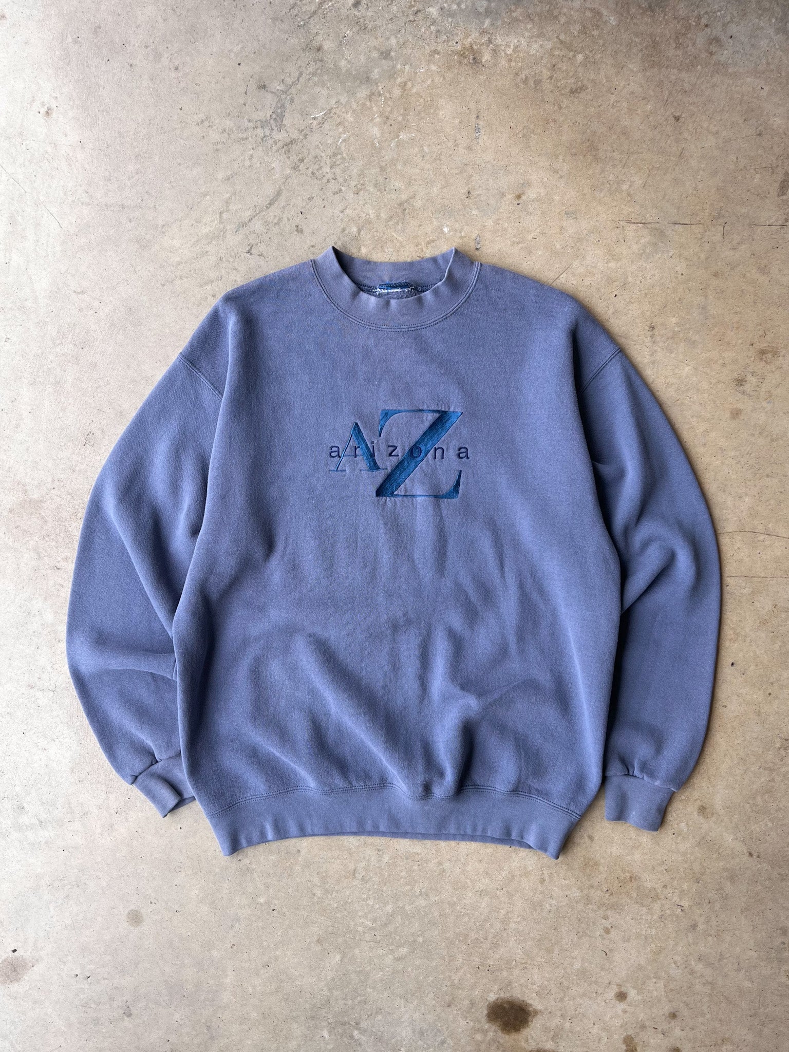 Vintage 1990s Blue Embroidered Arizona Sweatshirt - (M)