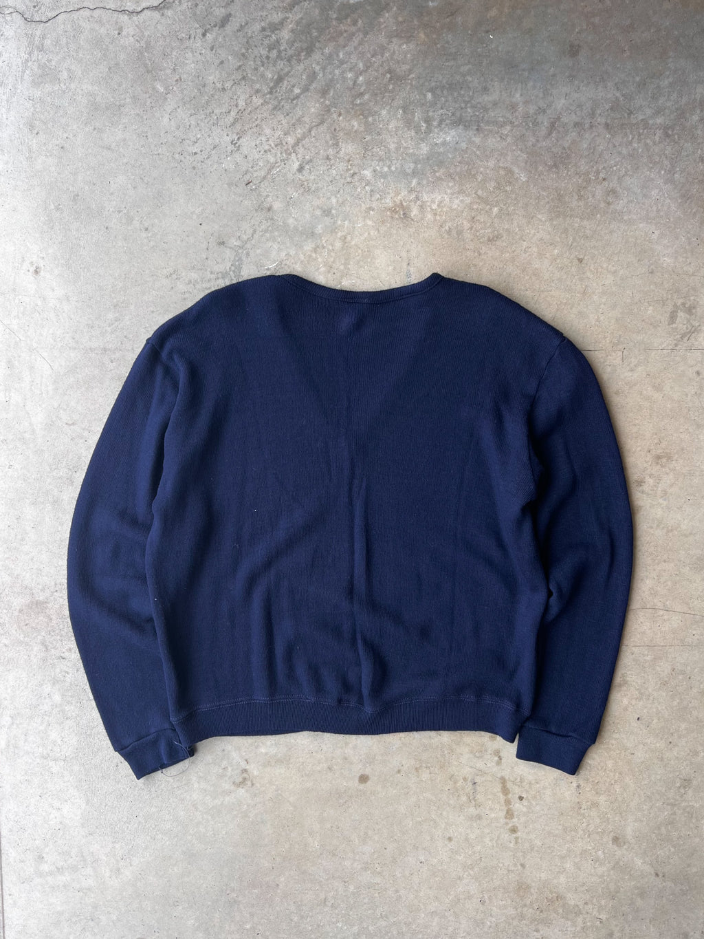 Vintage 1960s Navy Bulldogs V-Neck Sweater - (L)