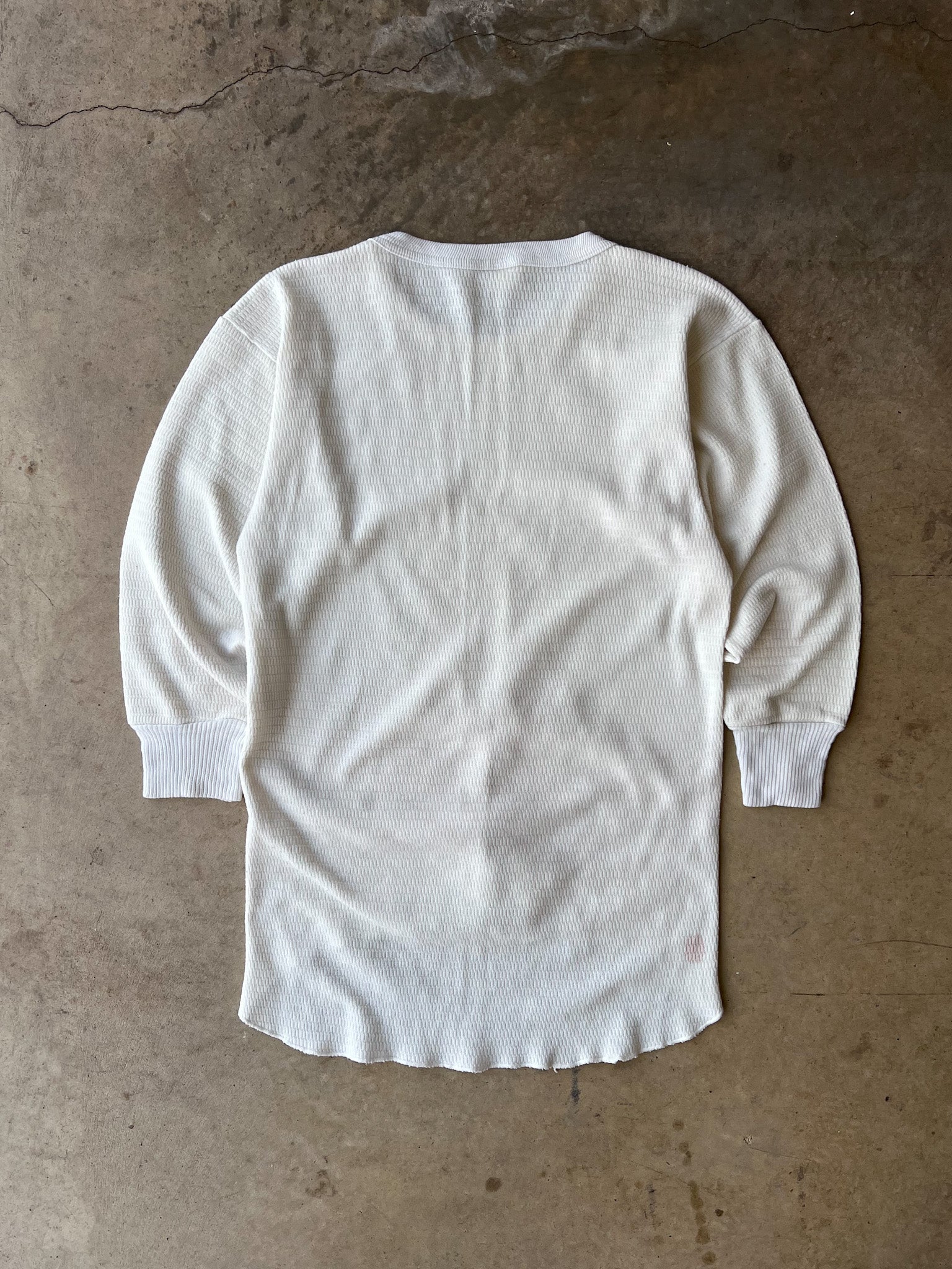Vintage 1970s Hanes White Thermal - (L)