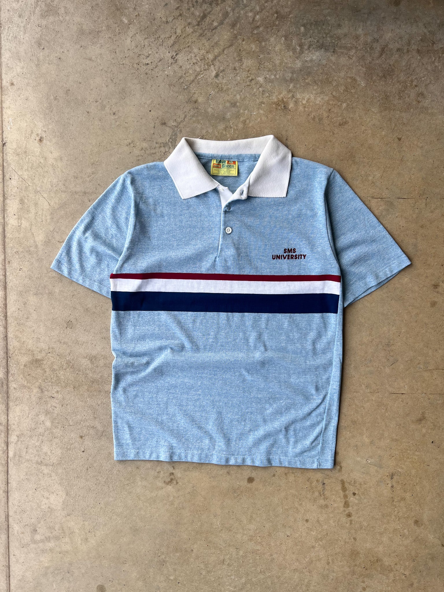 Vintage 1970s SMSU Striped Polo - (M)