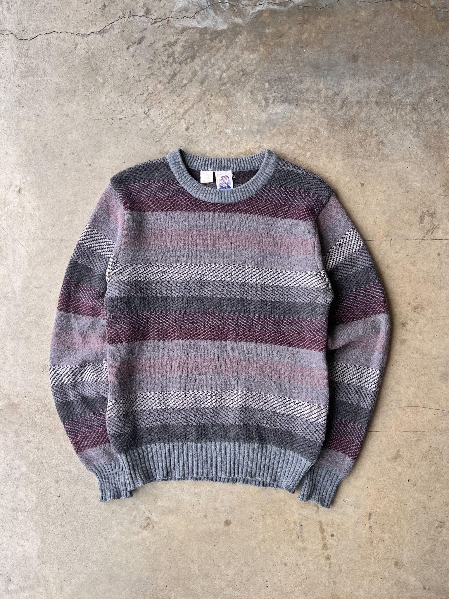 Vintage Kennington Striped Wool Sweater - (L)