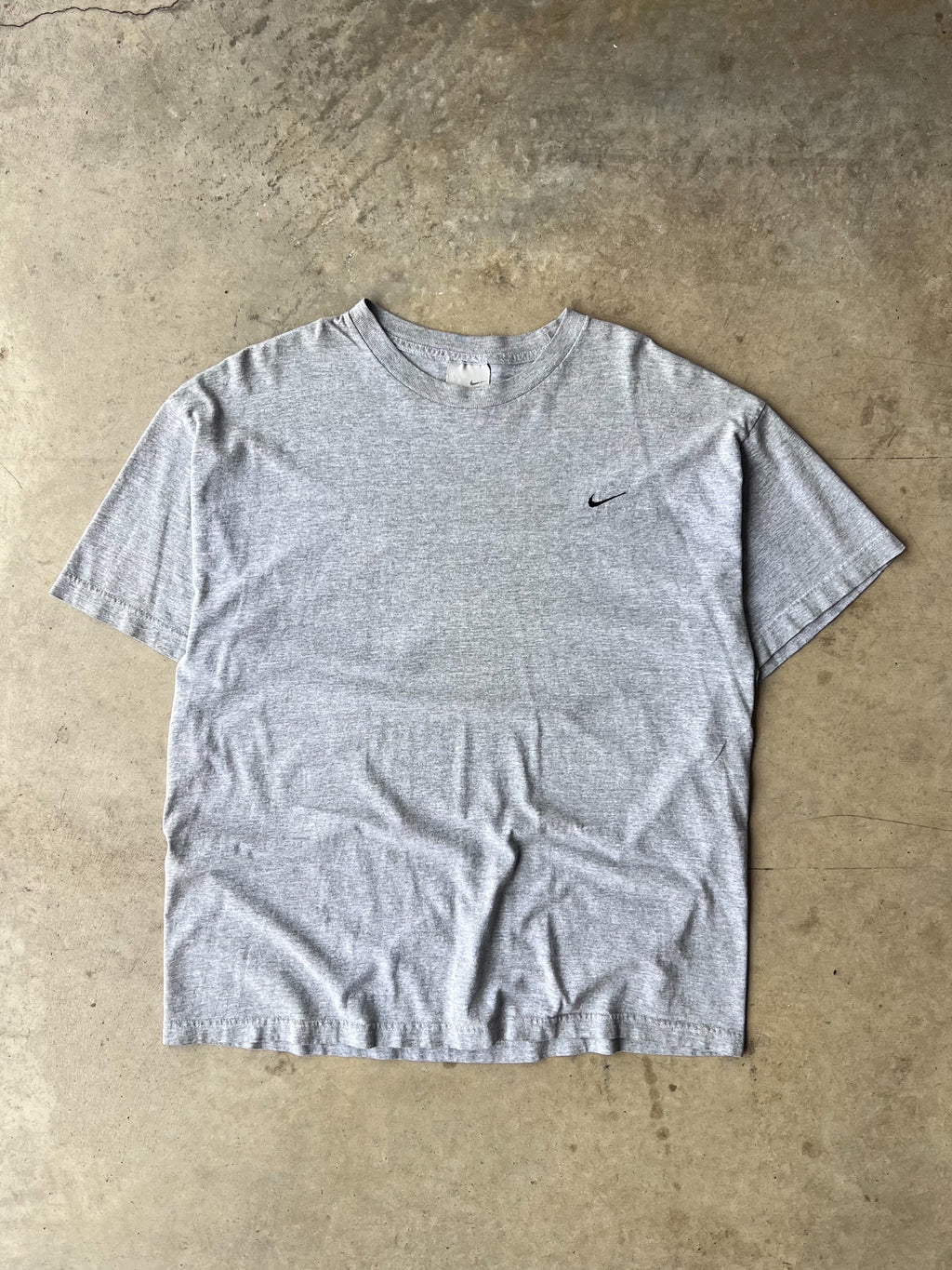 Vintage 00s Grey Nike Side Check T-Shirt - (XL)