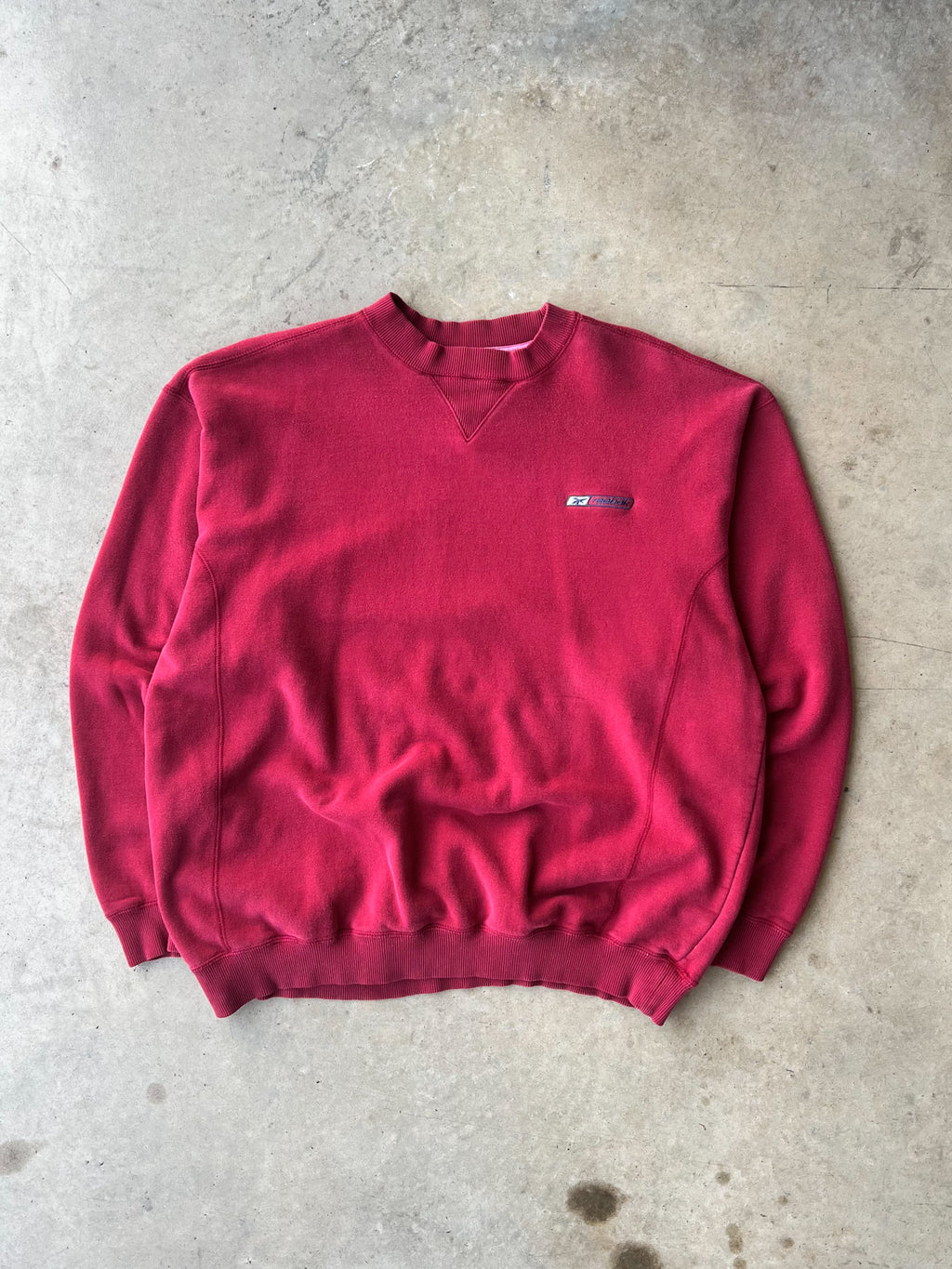 Vintage 2000s Burgundy Reebok Embroidered Sweatshirt - (XL)