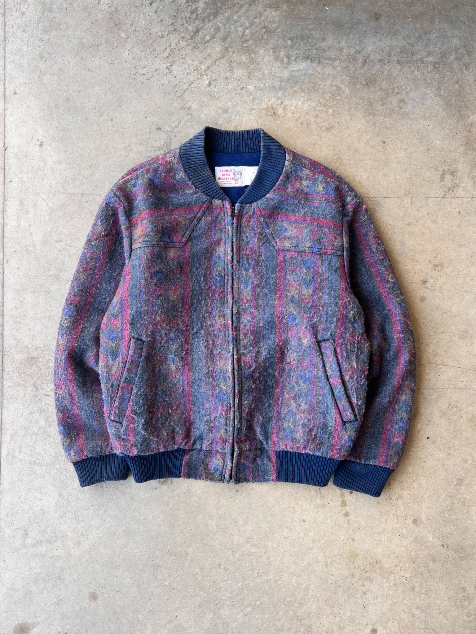 Vintage Aztec Patterned Jacket - (XL)