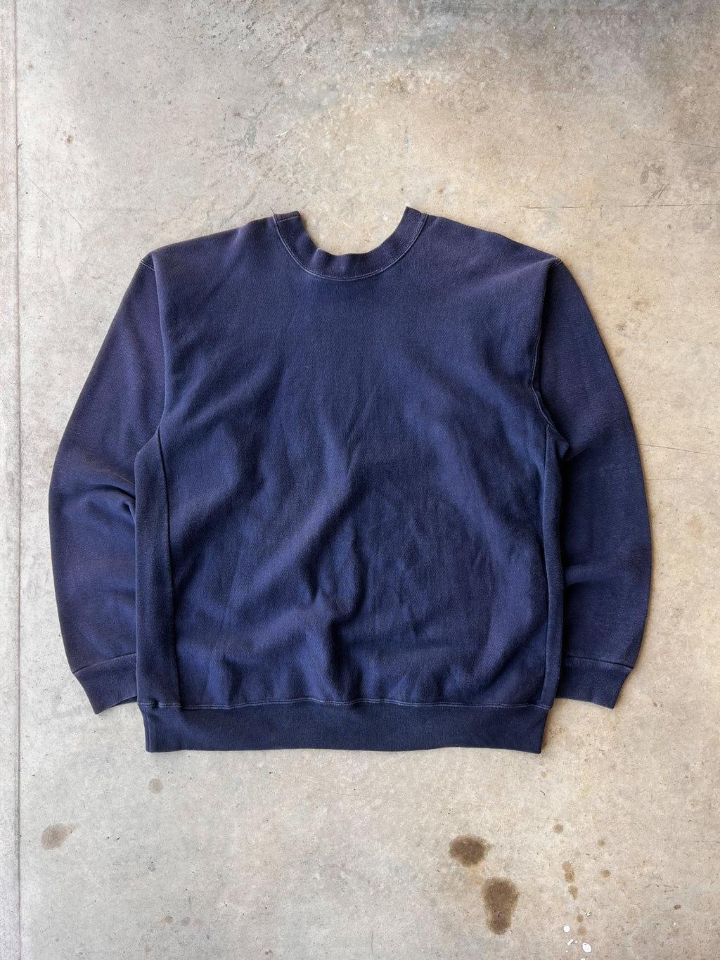 Vintage 1990s Carhartt Navy Embroidered Reverse Weave Sweatshirt - (XL)