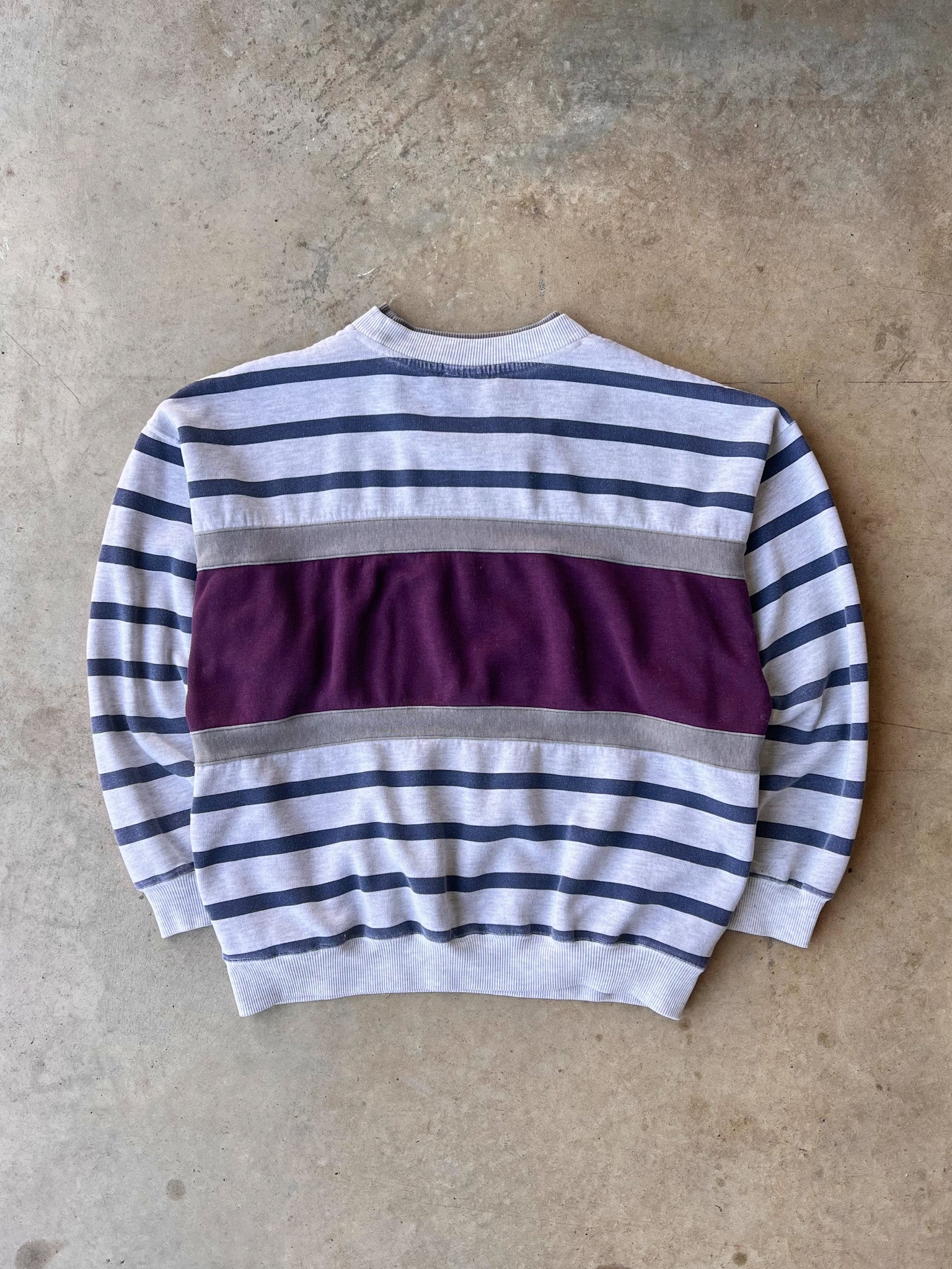 Vintage 1990s Striped Sweatshirt - (L)